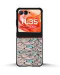 Creslia swirl pattern pink blue phone case - swirl pattern pink blue phone case motorola razr 2025