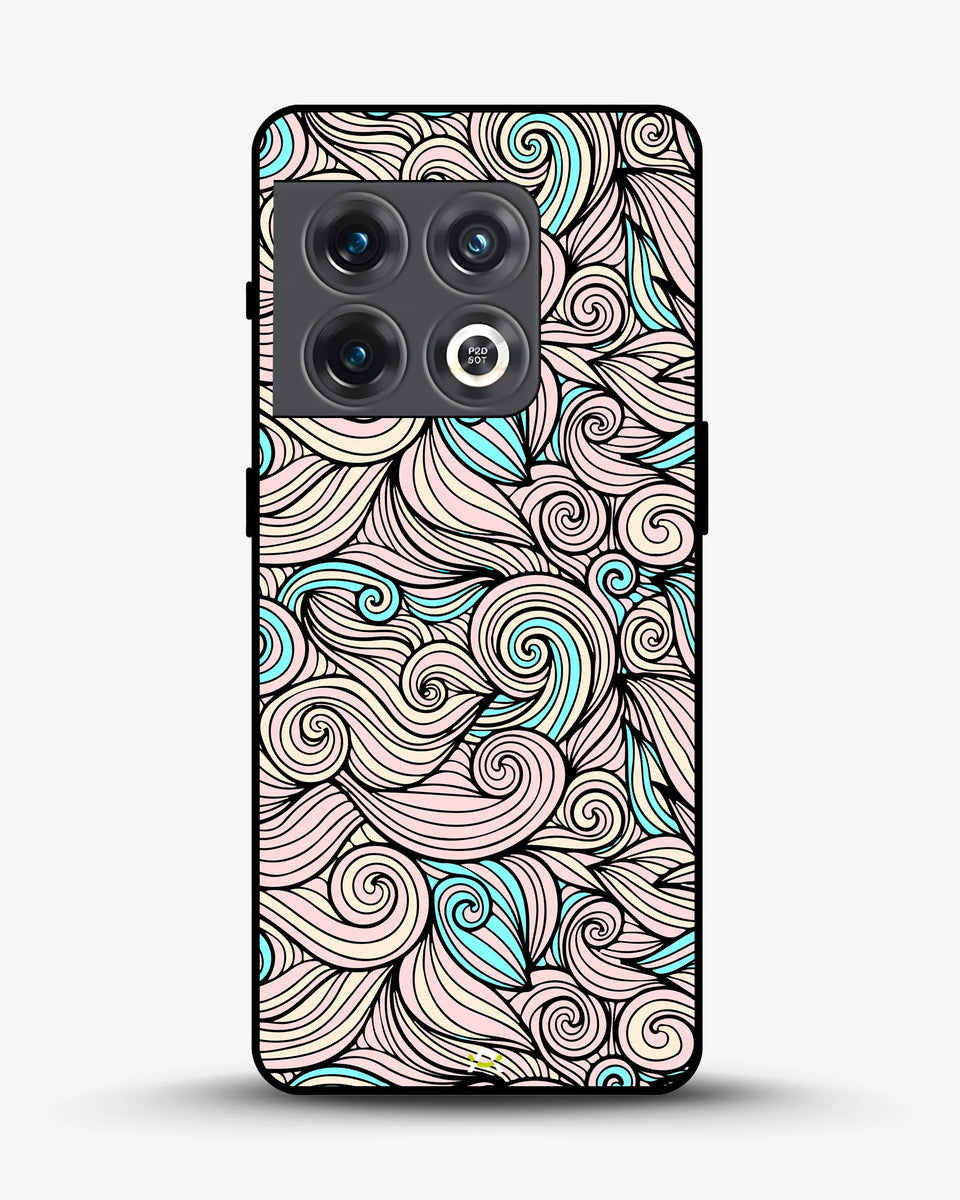 Creslia swirl pattern pink blue phone case - swirl pattern pink blue phone case oneplus 10 pro