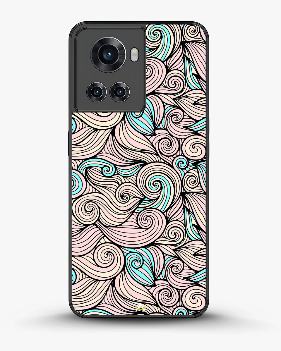 Creslia swirl pattern pink blue phone case - swirl pattern pink blue phone case oneplus 10r