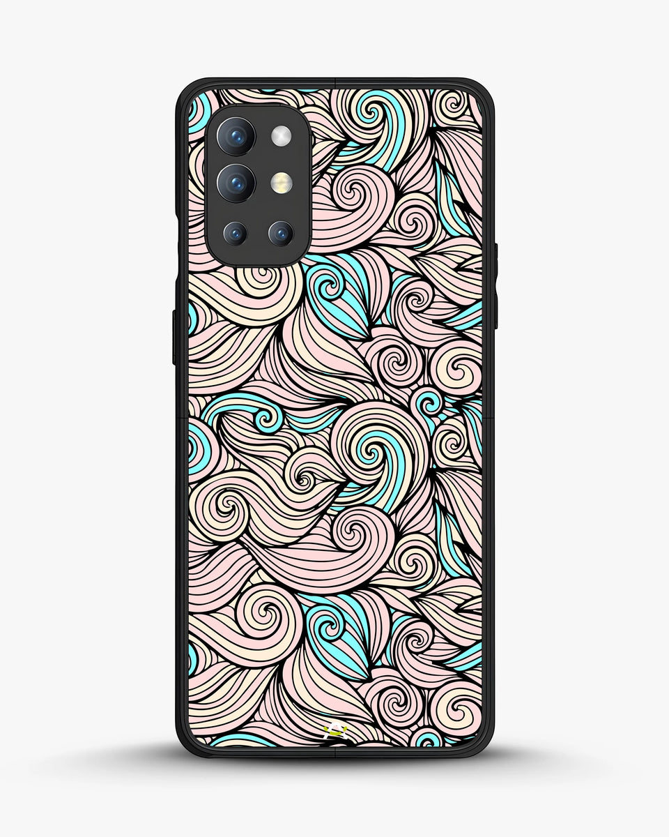 Creslia swirl pattern pink blue phone case - swirl pattern pink blue phone case oneplus 9r
