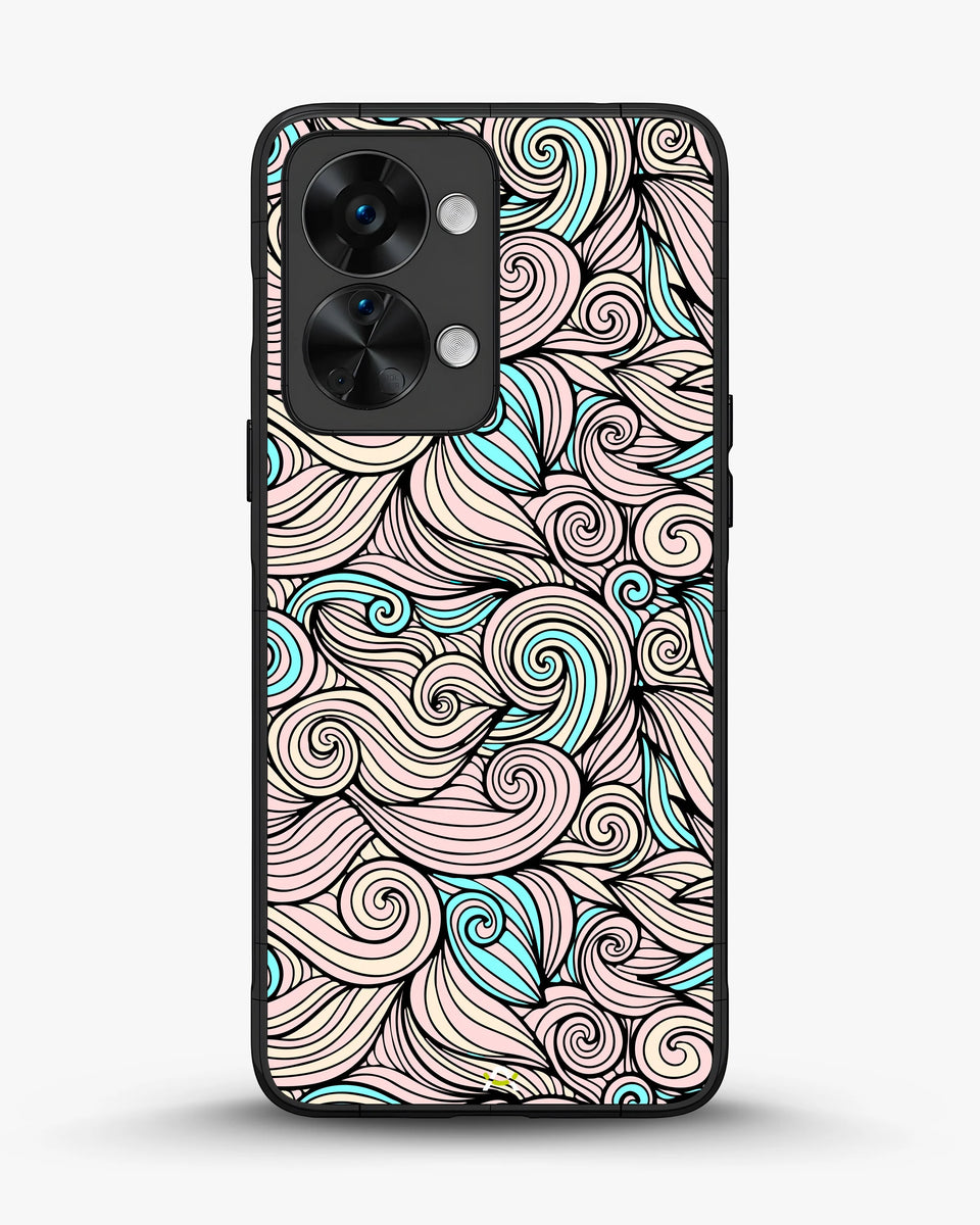 Creslia swirl pattern pink blue phone case - swirl pattern pink blue phone case oneplus nord 2t