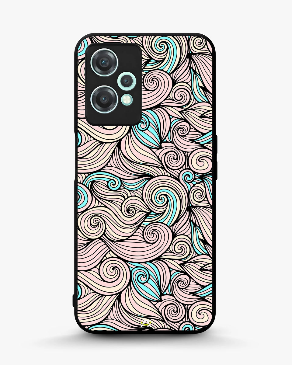 Creslia swirl pattern pink blue phone case - swirl pattern pink blue phone case oneplus nord ce2 lite