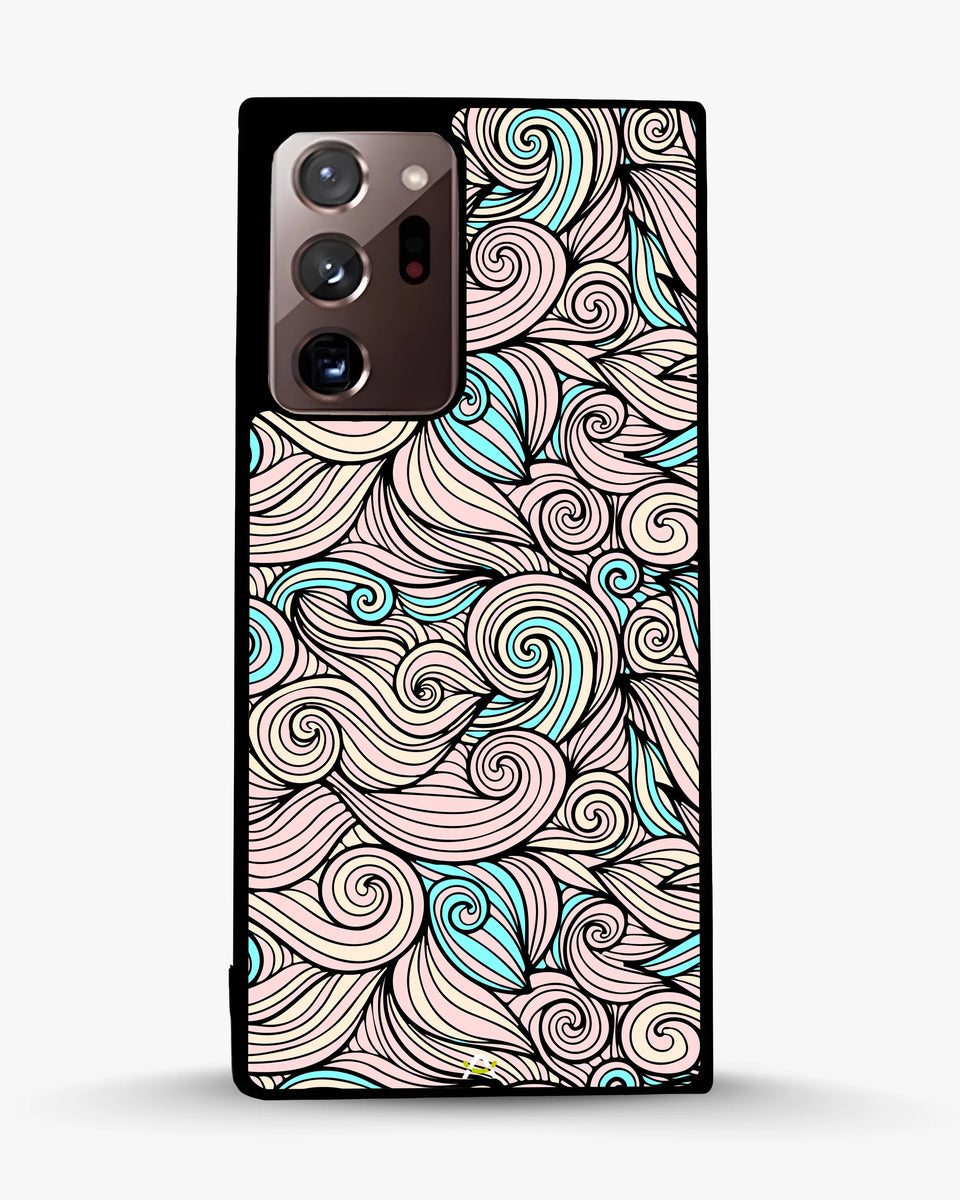Creslia swirl pattern pink blue phone case - swirl pattern pink blue phone case samsung galaxy note 20 ultra