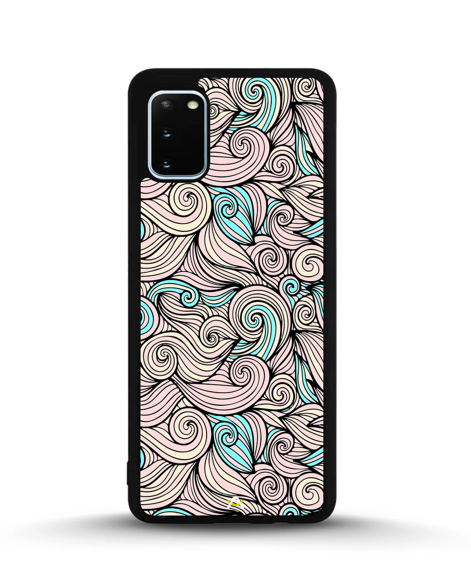 Creslia swirl pattern pink blue phone case - swirl pattern pink blue phone case samsung galaxy s20 fe