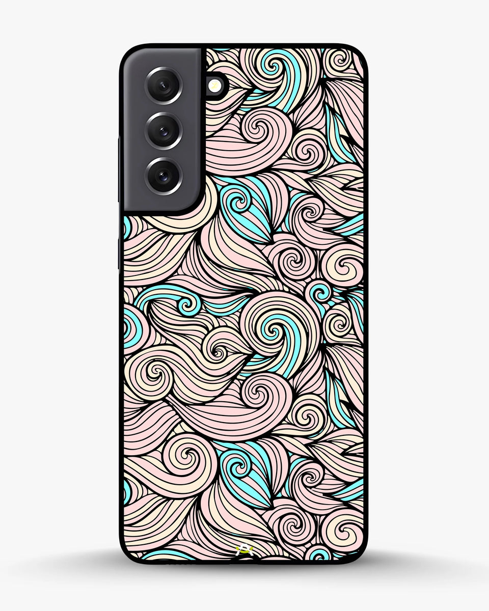 Creslia swirl pattern pink blue phone case - swirl pattern pink blue phone case samsung galaxy s22
