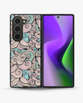 Creslia swirl pattern pink blue phone case - swirl pattern pink blue phone case samsung galaxy z fold 6