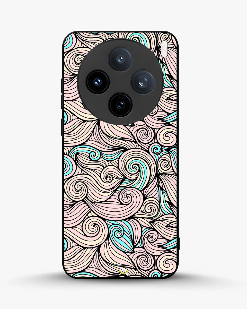 Creslia swirl pattern pink blue phone case - swirl pattern pink blue phone case vivo x100