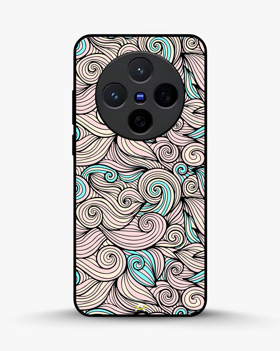 Creslia swirl pattern pink blue phone case - swirl pattern pink blue phone case vivo x200