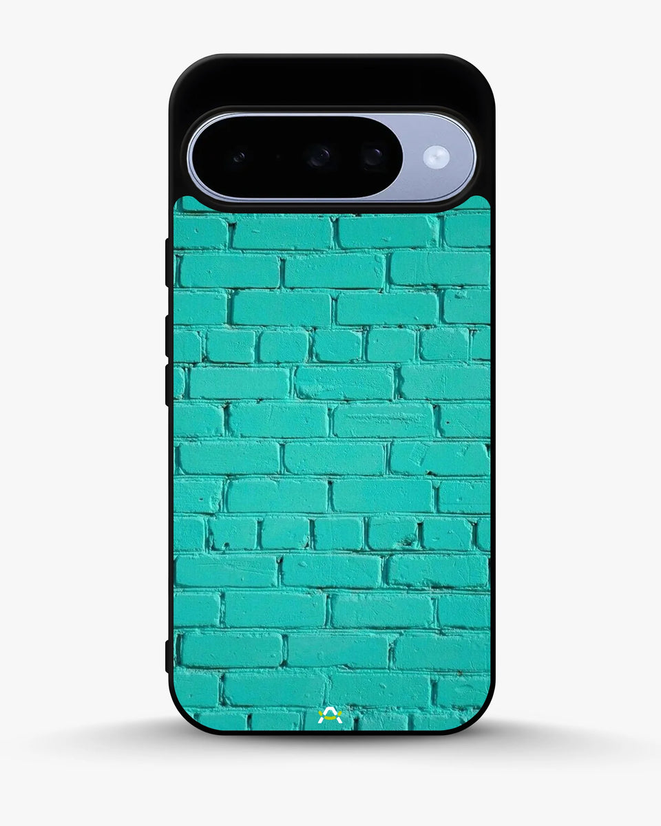 Creslia teal brick wall phone case - teal brick wall phone case google pixel 10