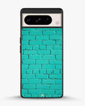 Creslia teal brick wall phone case - teal brick wall phone case google pixel 8 pro
