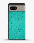 Creslia teal brick wall phone case - teal brick wall phone case google pixel 8
