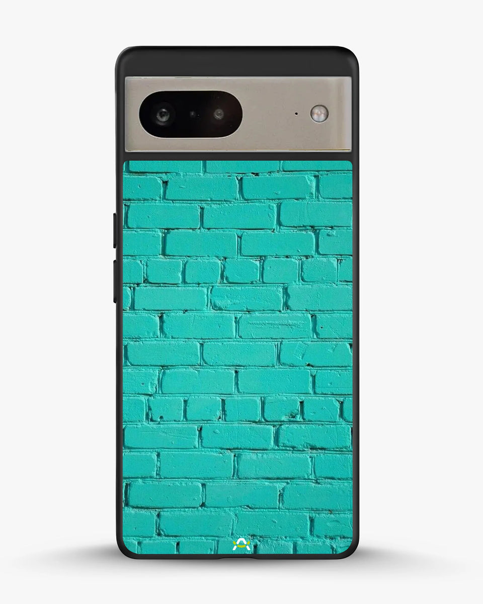 Creslia teal brick wall phone case - teal brick wall phone case google pixel 8a