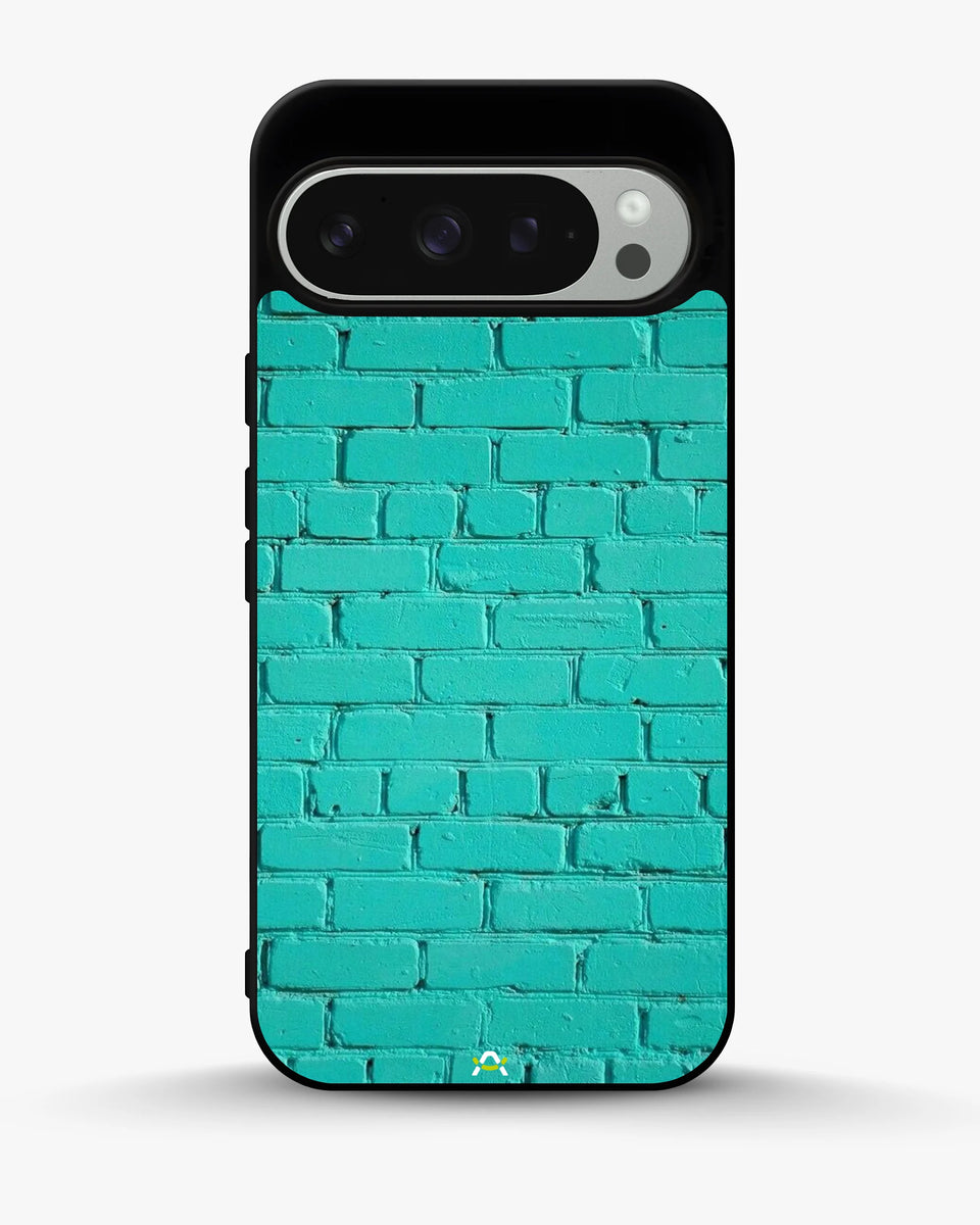 Creslia teal brick wall phone case - teal brick wall phone case google pixel 9 pro