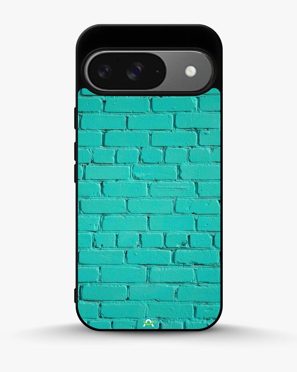 Creslia teal brick wall phone case - teal brick wall phone case google pixel 9
