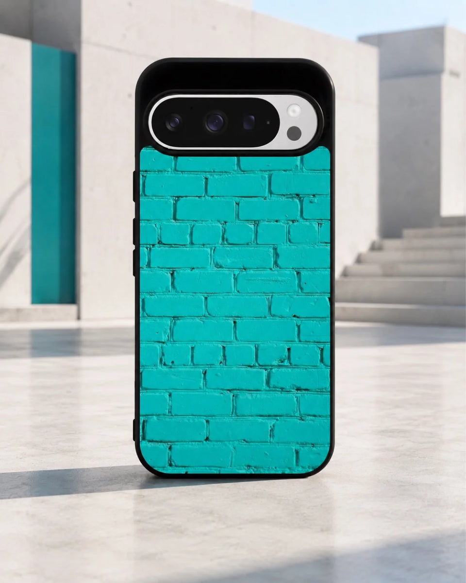 Creslia teal brick wall phone case general construction specs - teal brick wall phone case google pixel general specs 4