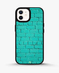 Creslia teal brick wall phone case - teal brick wall phone case iphone 12