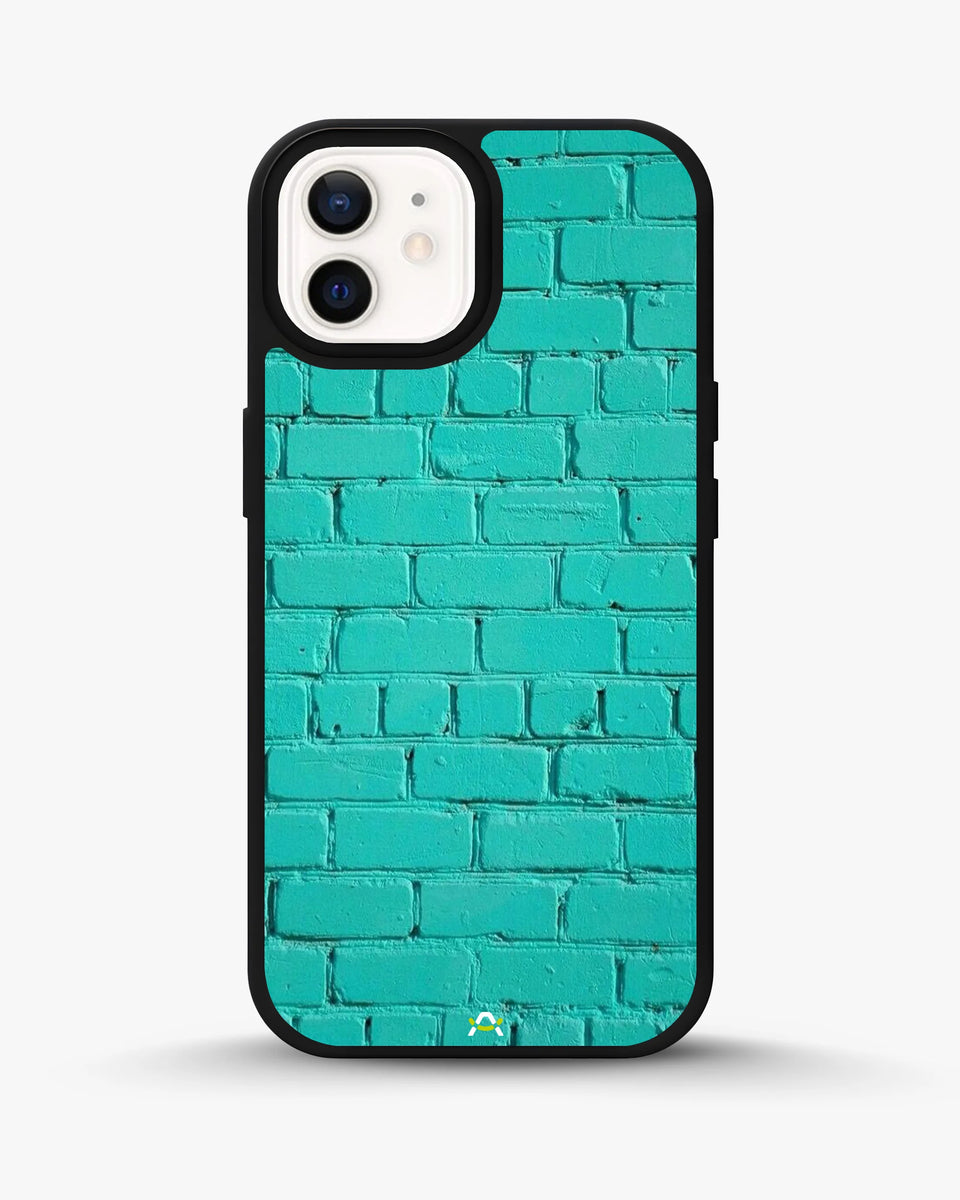 Creslia teal brick wall phone case - teal brick wall phone case iphone 12