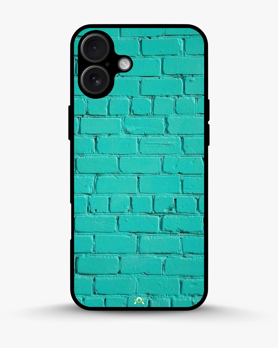 Creslia teal brick wall phone case - teal brick wall phone case iphone 17