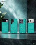 Creslia teal brick wall phone case - teal brick wall phone case mobile banner