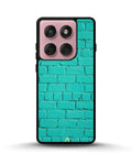 Creslia teal brick wall phone case - teal brick wall phone case motorola edge 2025