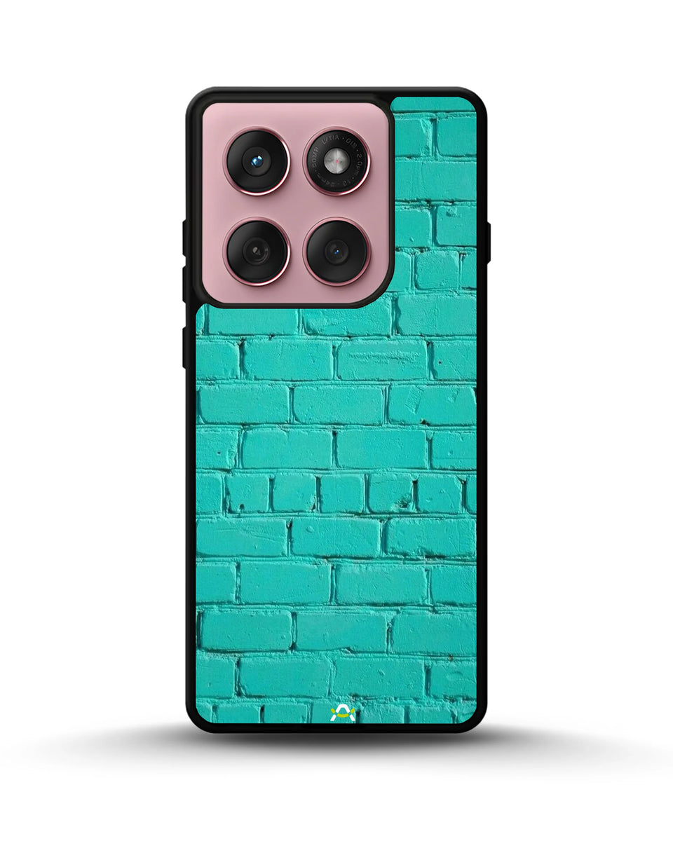 Creslia teal brick wall phone case - teal brick wall phone case motorola edge 2025