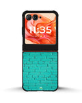 Creslia teal brick wall phone case - teal brick wall phone case motorola razr 2025