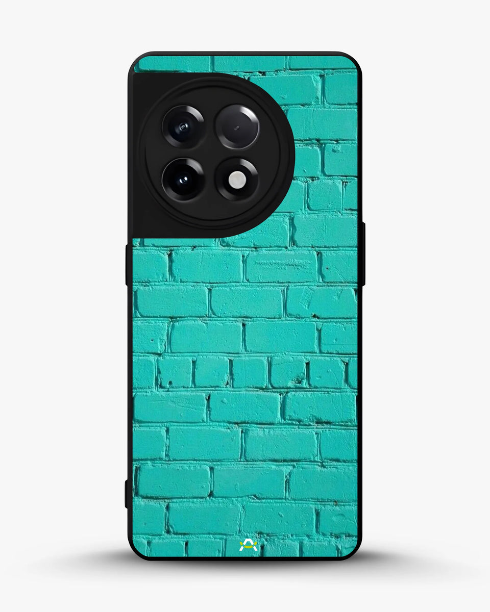 Creslia teal brick wall phone case - teal brick wall phone case oneplus 11r