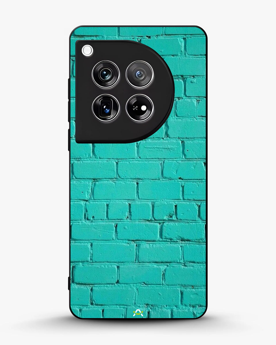 Creslia teal brick wall phone case - teal brick wall phone case oneplus 12r