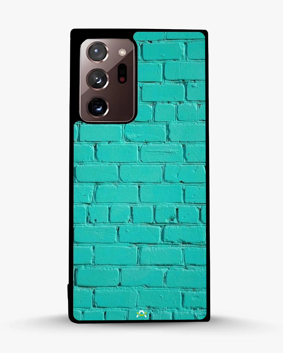 Creslia teal brick wall phone case - teal brick wall phone case samsung galaxy note 20 ultra