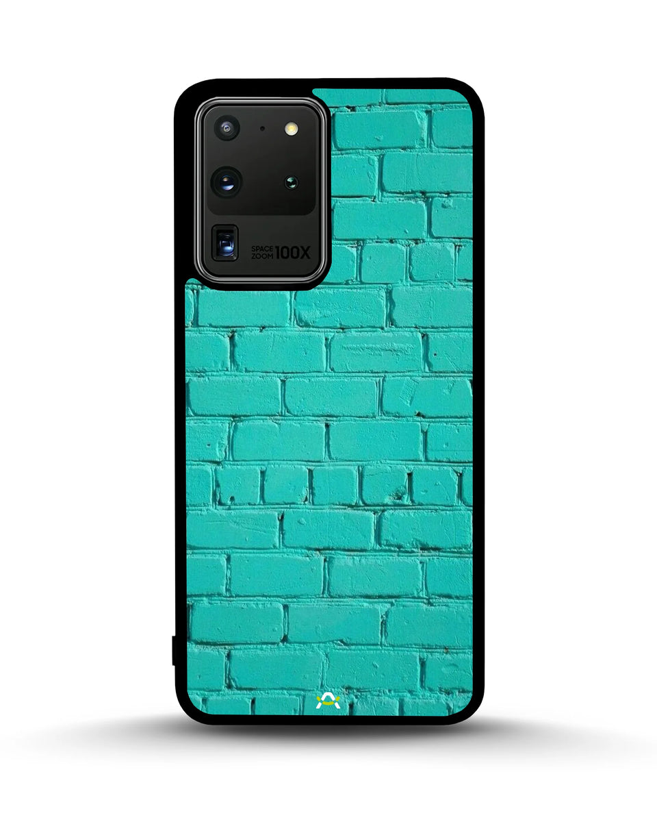 Creslia teal brick wall phone case - teal brick wall phone case samsung galaxy s20 ultra