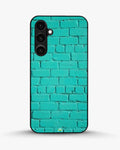 Creslia teal brick wall phone case - teal brick wall phone case samsung galaxy s23 fe