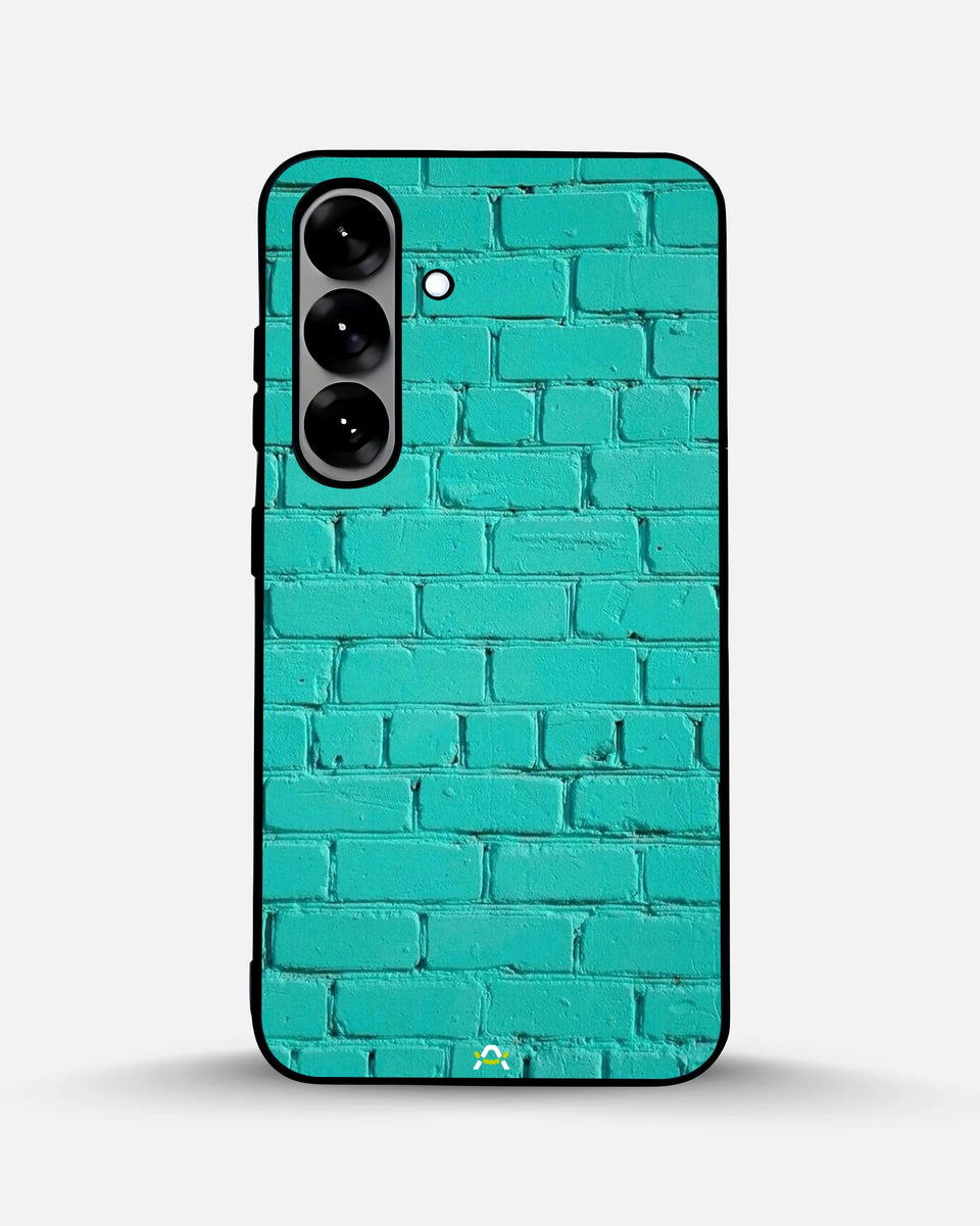 Creslia teal brick wall phone case - teal brick wall phone case samsung galaxy s25