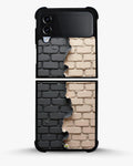 Creslia torn brick wall phone case - torn brick wall phone case samsung galaxy z flip 4