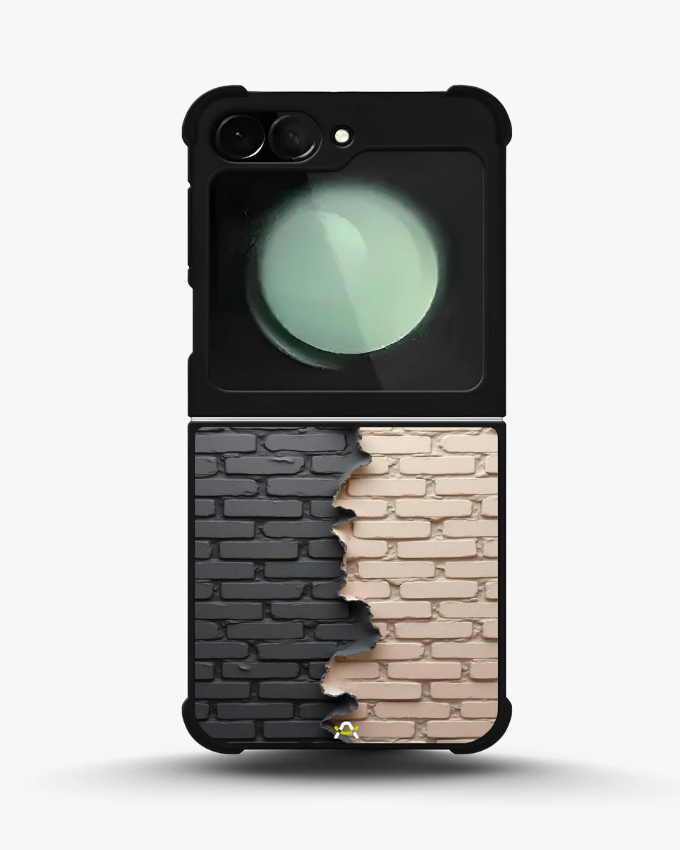 Creslia torn brick wall phone case - torn brick wall phone case samsung galaxy z flip 5