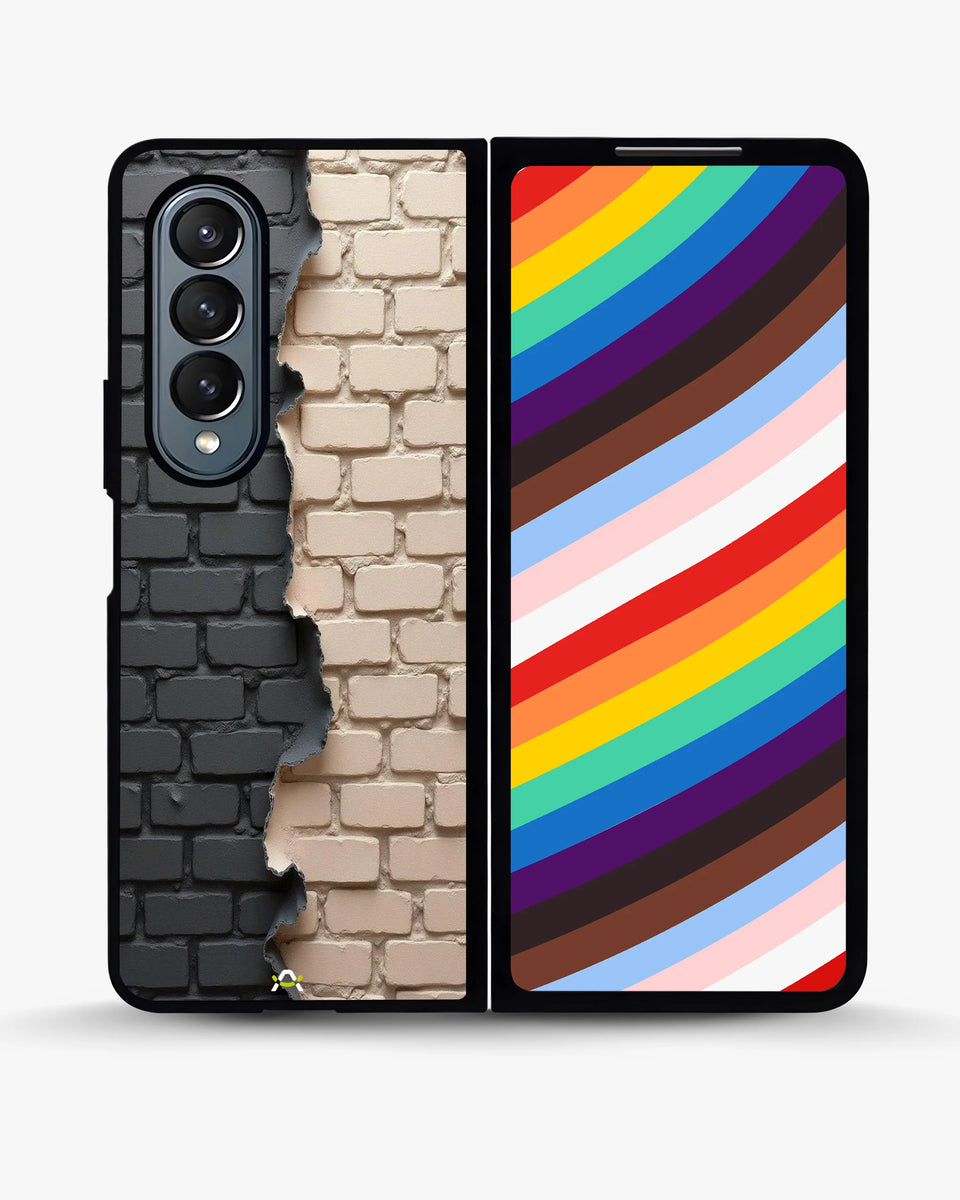 Creslia torn brick wall phone case - torn brick wall phone case samsung galaxy z fold 4