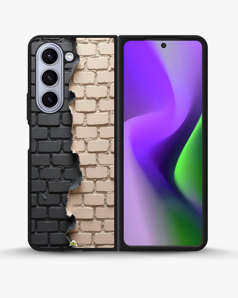 Creslia torn brick wall phone case - torn brick wall phone case samsung galaxy z fold 5