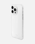 Ultra-Thin Air Skin iPhone Cover in white, designed for iPhone 15 Pro & Pro Max, showcasing sleek and lightweight profile.