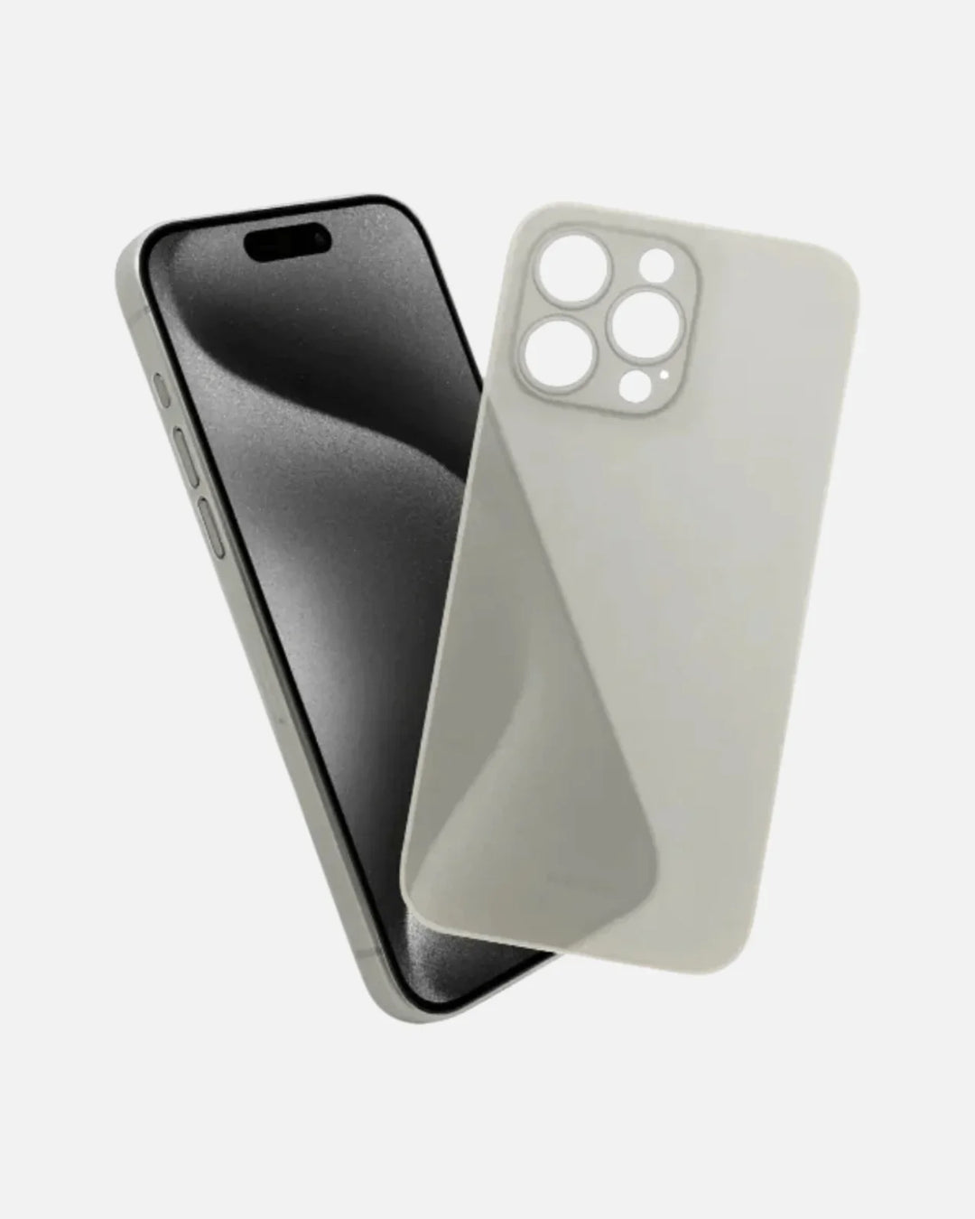 Ultra-Thin Air Skin iPhone Cover for iPhone 15 Pro & Pro Max in Titanium Gray, showcasing sleek design with a matte finish.