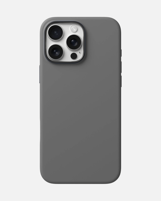 Ultra Thin Fiber Case for iPhone 16 Pro Max in gray, offering 8 feet drop protection and MagSafe compatibility.