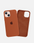 Ultra Thin Fiber Case for iPhone 16 Pro Max, silicone snap fit design in burnt orange with soft interior.