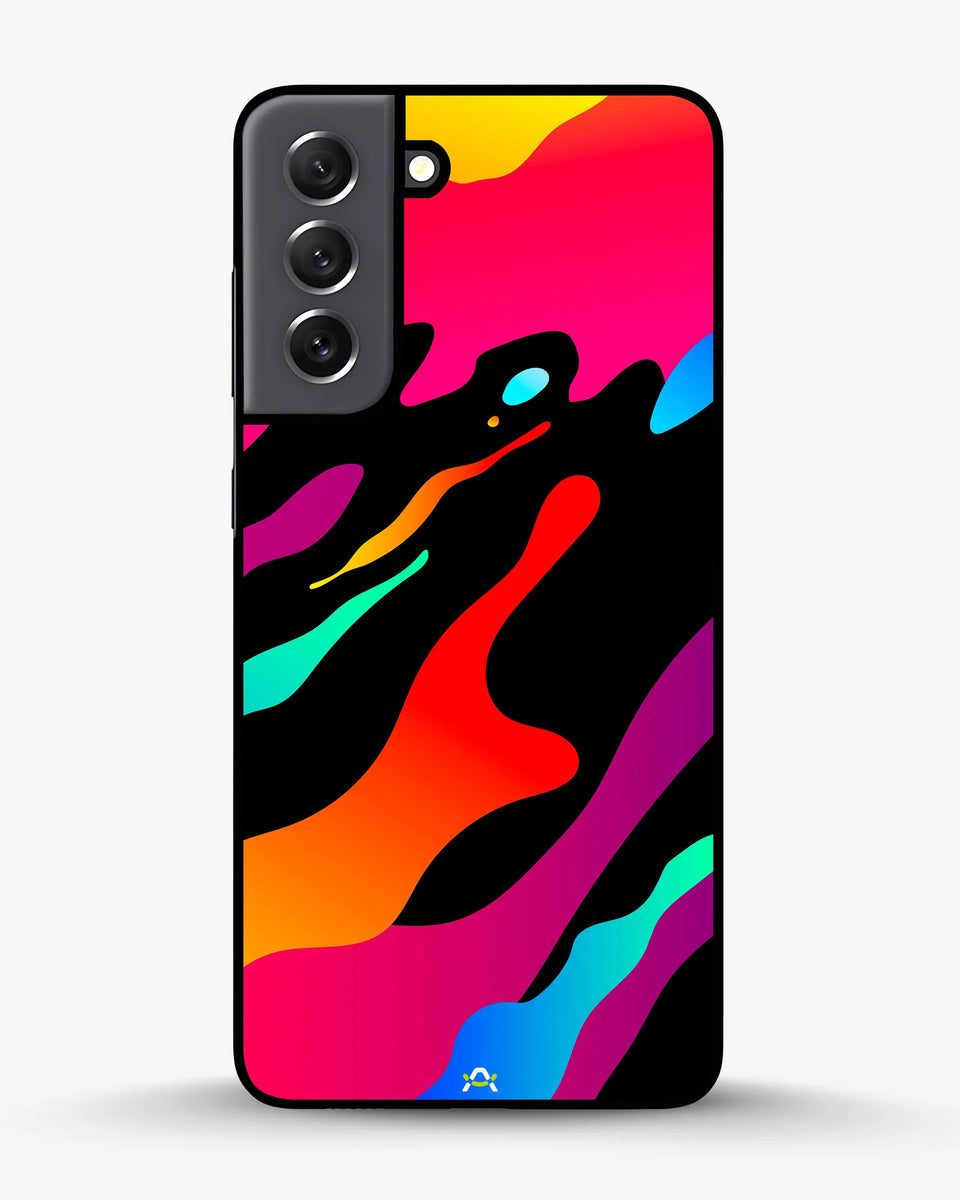 Creslia vibrant fluid abstract phone case - vibrant fluid abstract phone case samsung galaxy s22 plus
