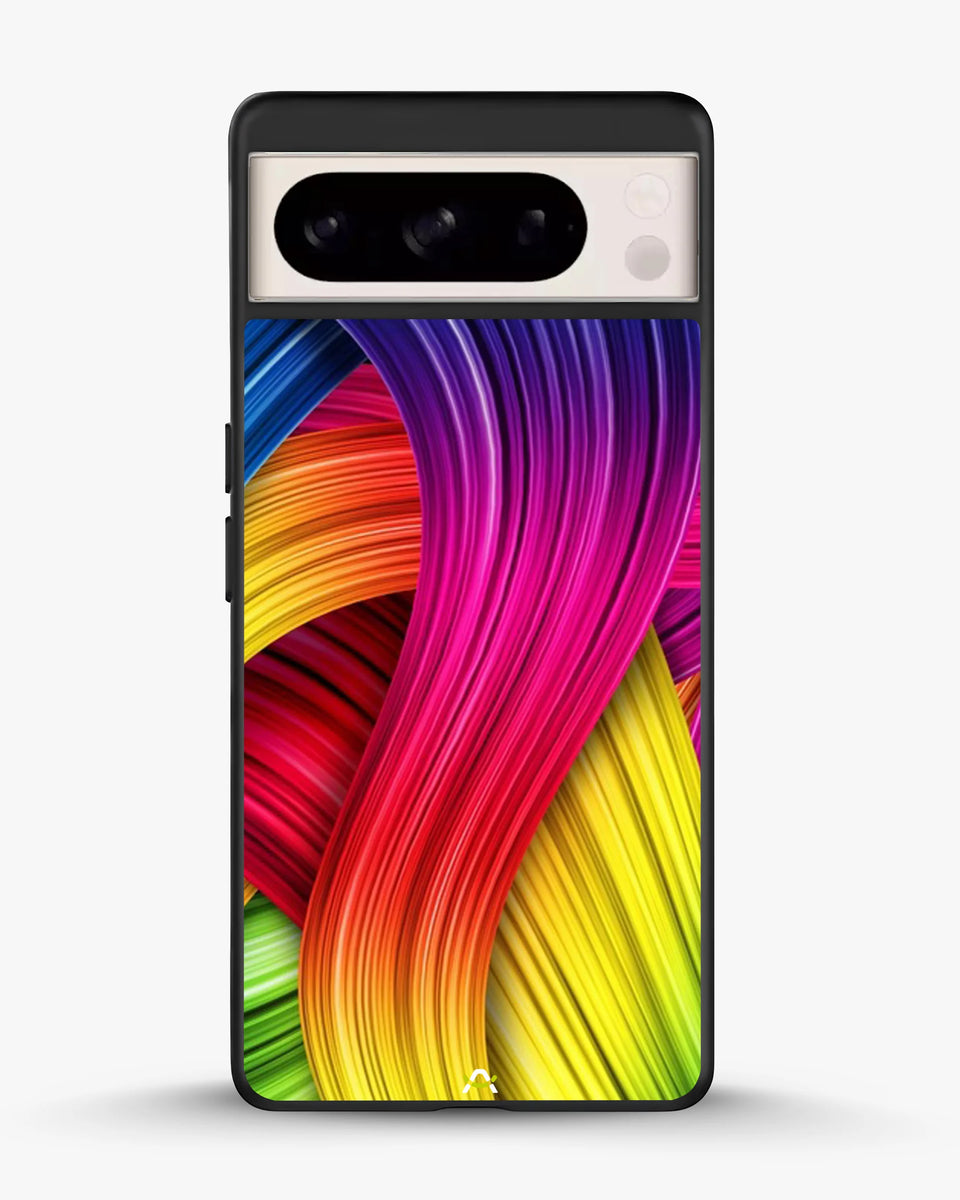 Creslia vibrant silk waves phone case - vibrant silk waves phone case google pixel 8 pro