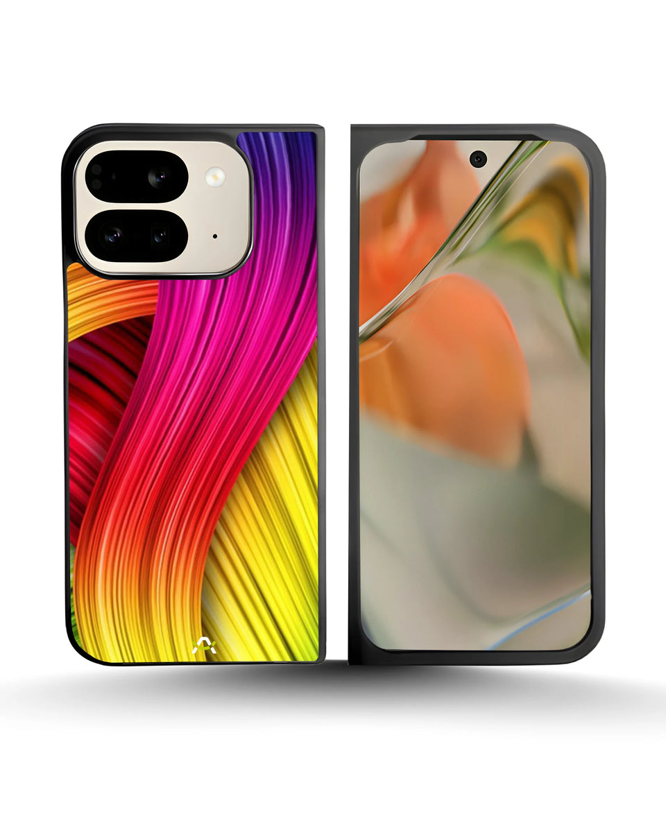 Creslia vibrant silk waves phone case - vibrant silk waves phone case google pixel 9 pro fold