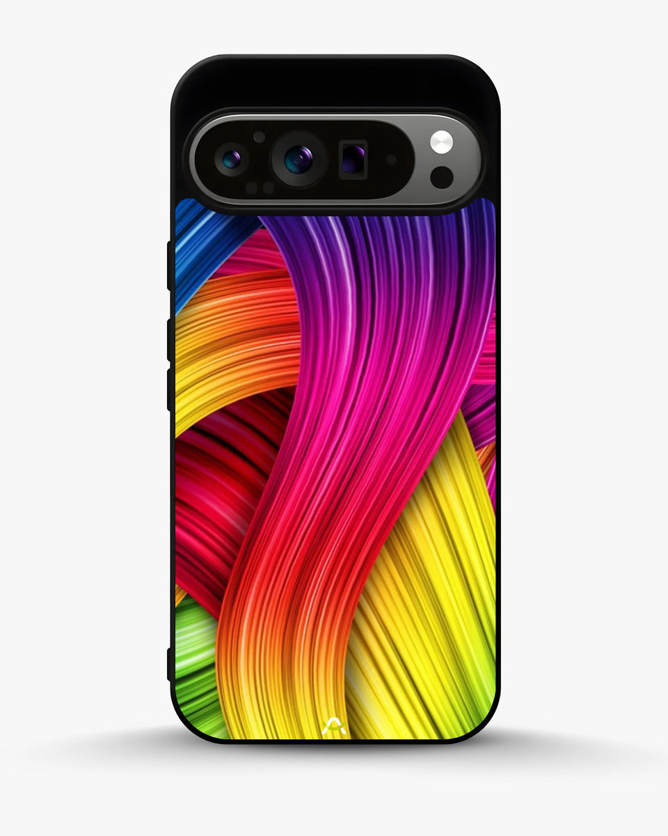 Creslia vibrant silk waves phone case - vibrant silk waves phone case google pixel 9 pro xl