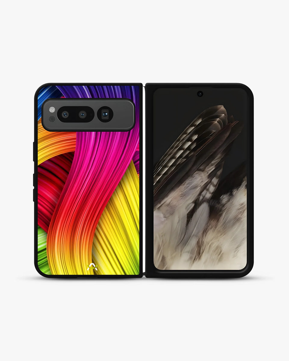 Creslia vibrant silk waves phone case - vibrant silk waves phone case google pixel fold