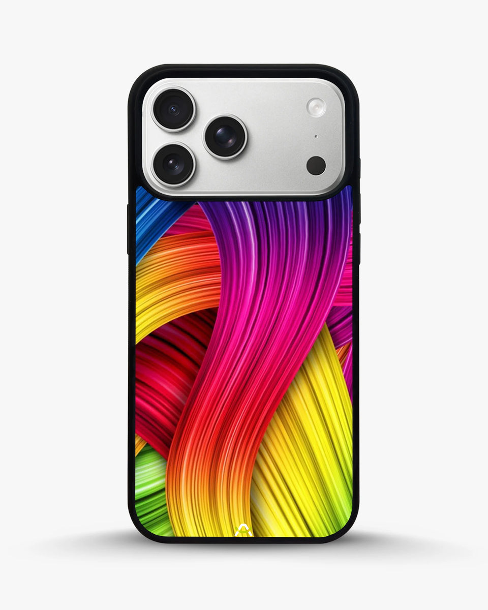 Creslia vibrant silk waves phone case - vibrant silk waves phone case iphone 17 pro