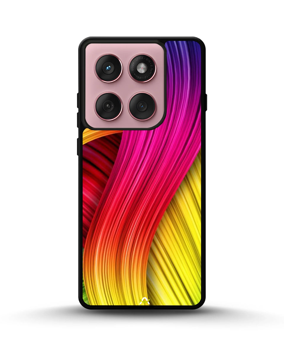 Creslia vibrant silk waves phone case - vibrant silk waves phone case motorola edge 2025