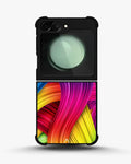 Creslia vibrant silk waves phone case - vibrant silk waves phone case samsung galaxy z flip 6