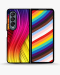 Creslia vibrant silk waves phone case - vibrant silk waves phone case samsung galaxy z fold 4