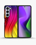 Creslia vibrant silk waves phone case - vibrant silk waves phone case samsung galaxy z fold 5